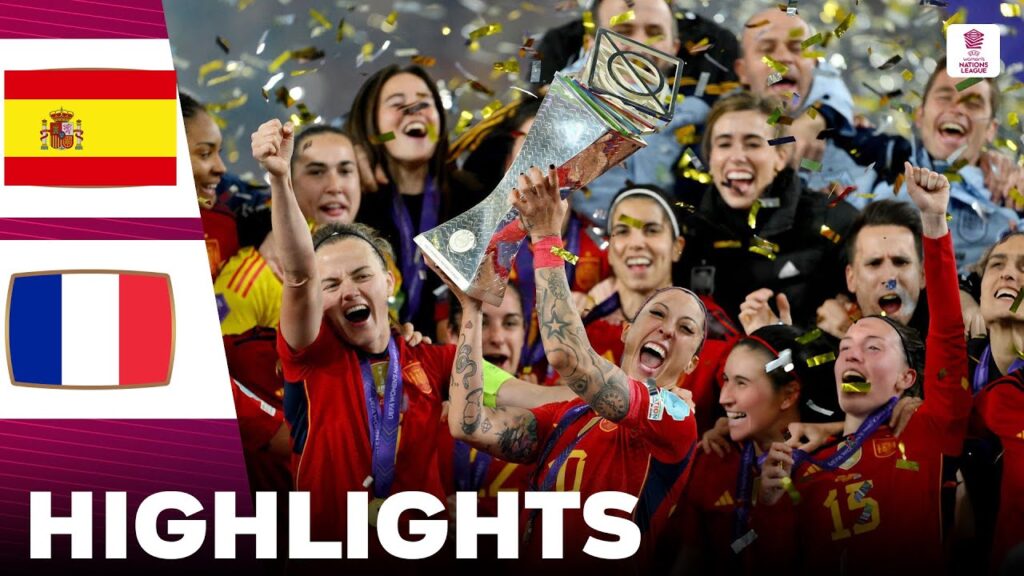 Spain vs France | Highlights | UEFA Women's Nations League Final 28-02-2024