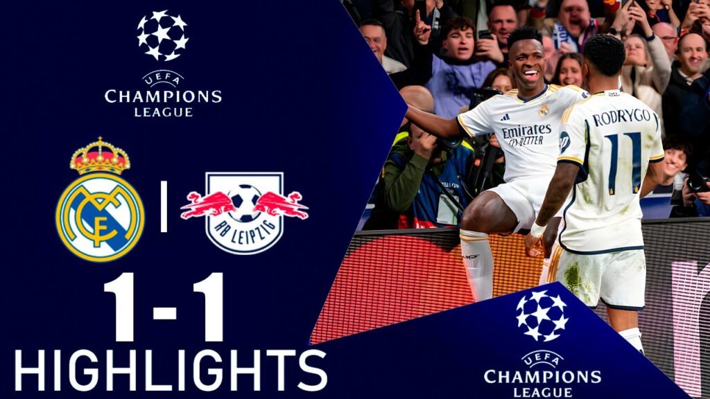 Vinícius Júnior Goal | Real Madrid vs RB Leipzig 1-1 Highlights | UEFA Champions League 2023/24