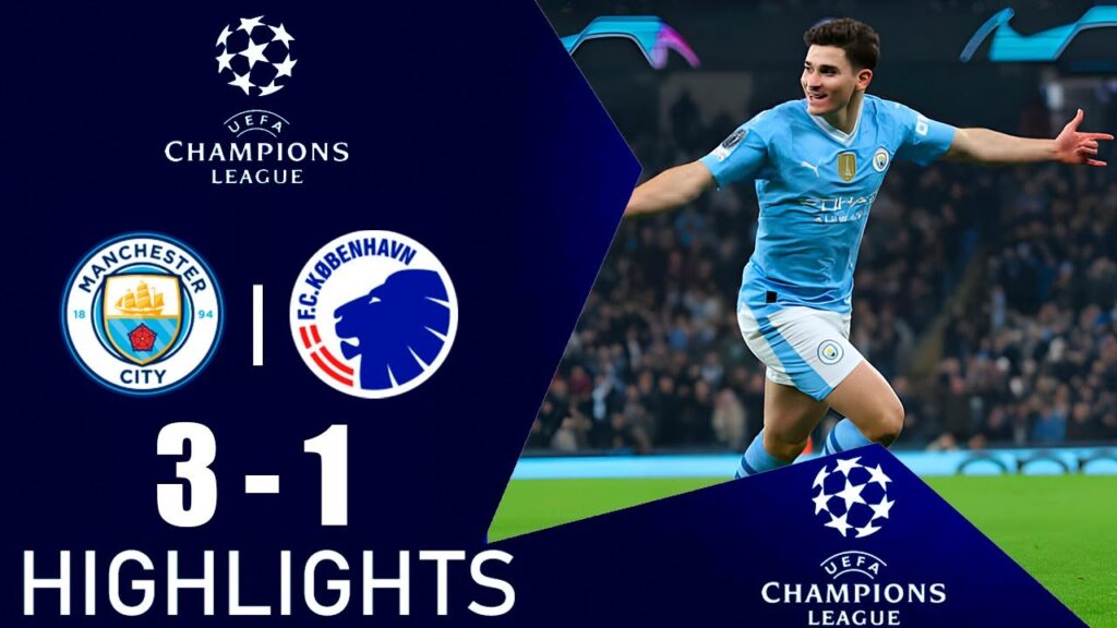 Julián Álvarez Goal | Manchester City vs Copenhagen 3-1 Highlights | UEFA Champions League 2023/24