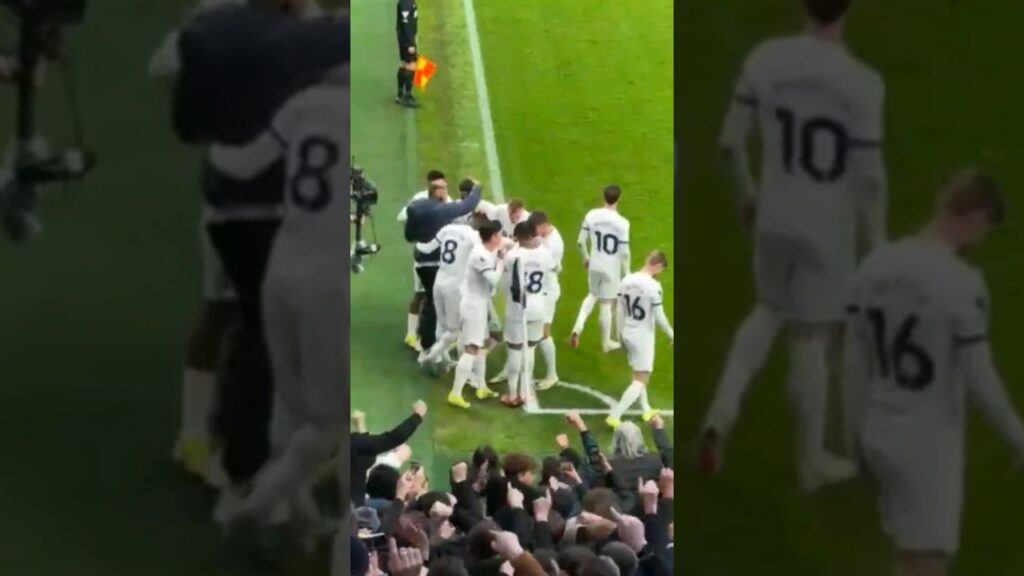 CRISTIAN ROMERO CELEBRATES! The Spurs Defender Celebrating With His Team Mates: Tottenham 3-1 Palace