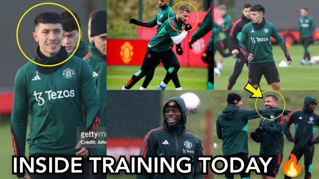 ✅INSIDE TRAINING TODAY | Luke Shaw, Martinez,  Malacia & Mason Mount All Train Together
