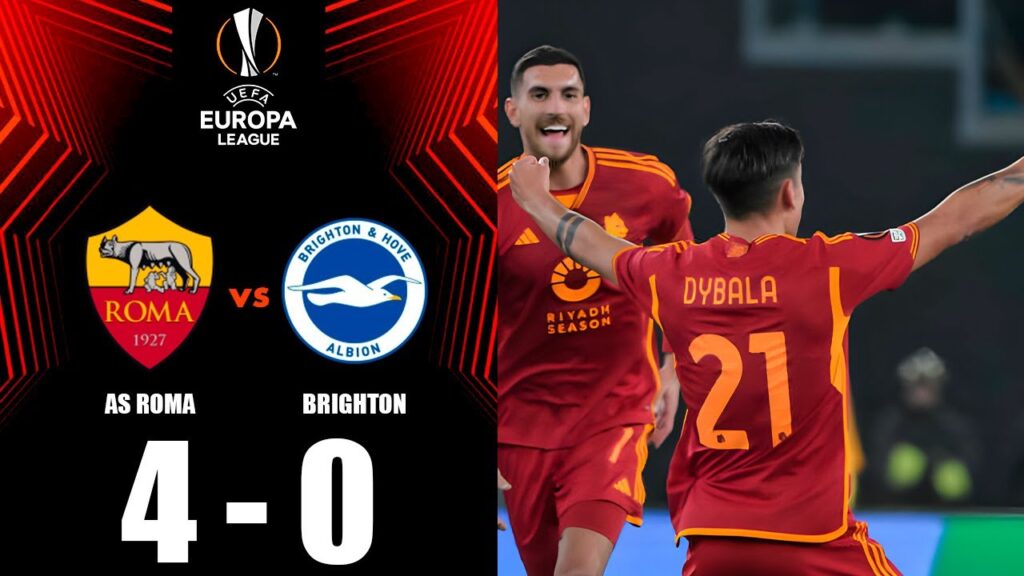 AS Roma - Brighton 4-0 Highlights | UEFA Europa League - 2023/2024