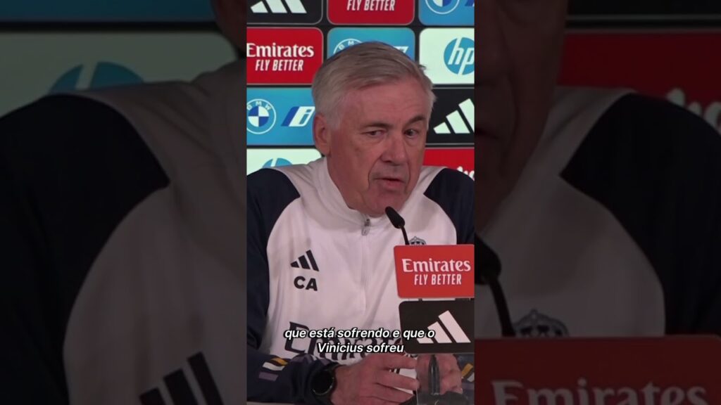 Ancelotti sobre a perseguição ao Vinícius Júnior