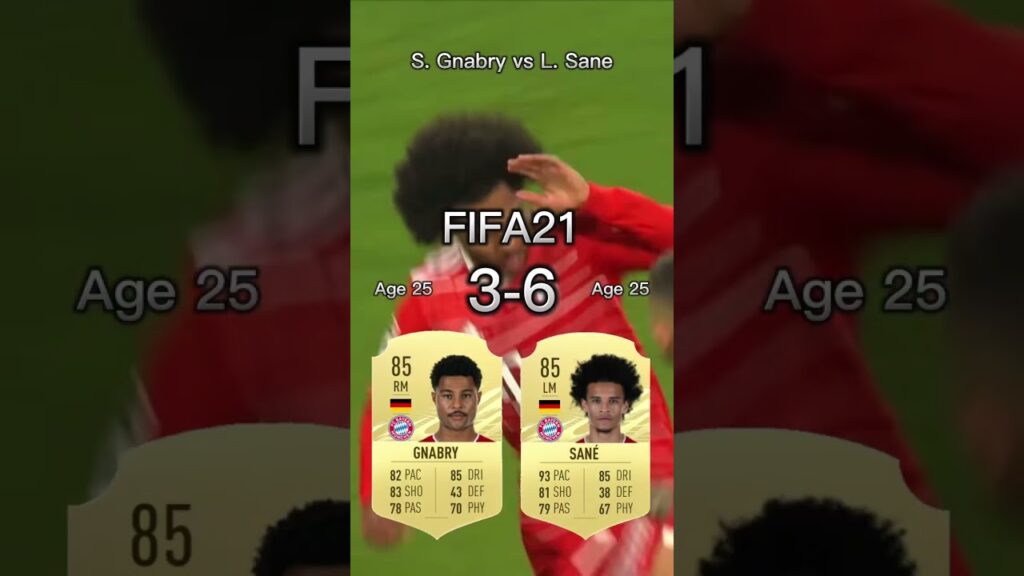Serge Gnabry vs Leroy Sane【FIFA OVR Compilation】ニャブリvsサネ