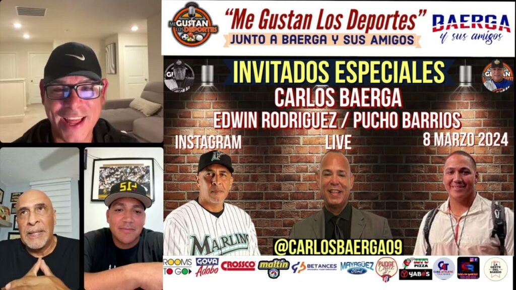 Carlos Baerga Instagram Live con Edwin Rodriguez y Pucho Barrios en Mar 8 2024