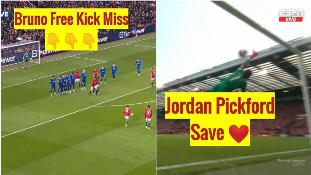 PICKFORD SAVE 🤝 BRUNO FERNANDES FREE KICK