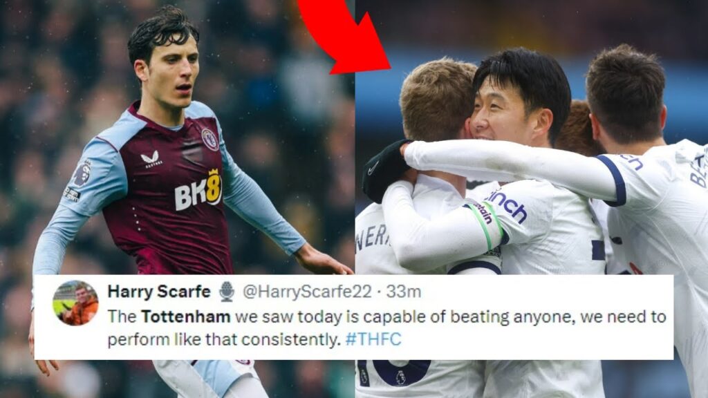 FOOTBALL WORLD REACT TO TOTTENHAM BEATING ASTON VILLA 4-0 | SPURS VS ASTON VILLA REACTIONS