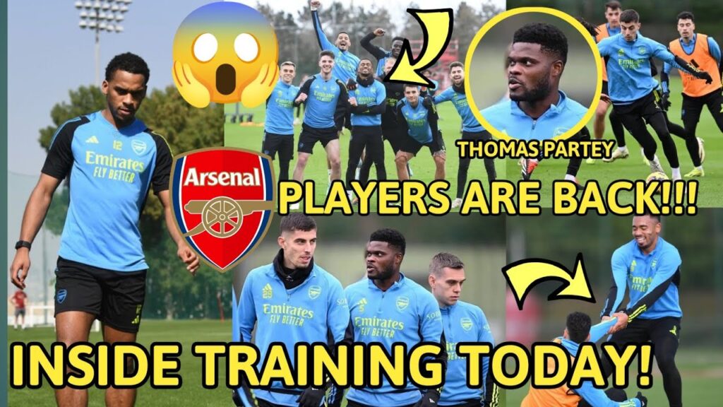 🚨BIG BOOST!✅Tomiyasu Return! Jurrien Timber & Thomas Partey Inside ARSENAL Training Today!🔥