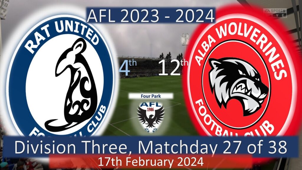 2023 - 2024 Division Three MD27, Rat United v Alba Wolverines