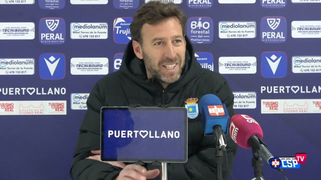 Sala de prensa. Calvo Sotelo Puertollano C.F. - C.D. Cazalegas. Declaraciones de Rubén Pulido.