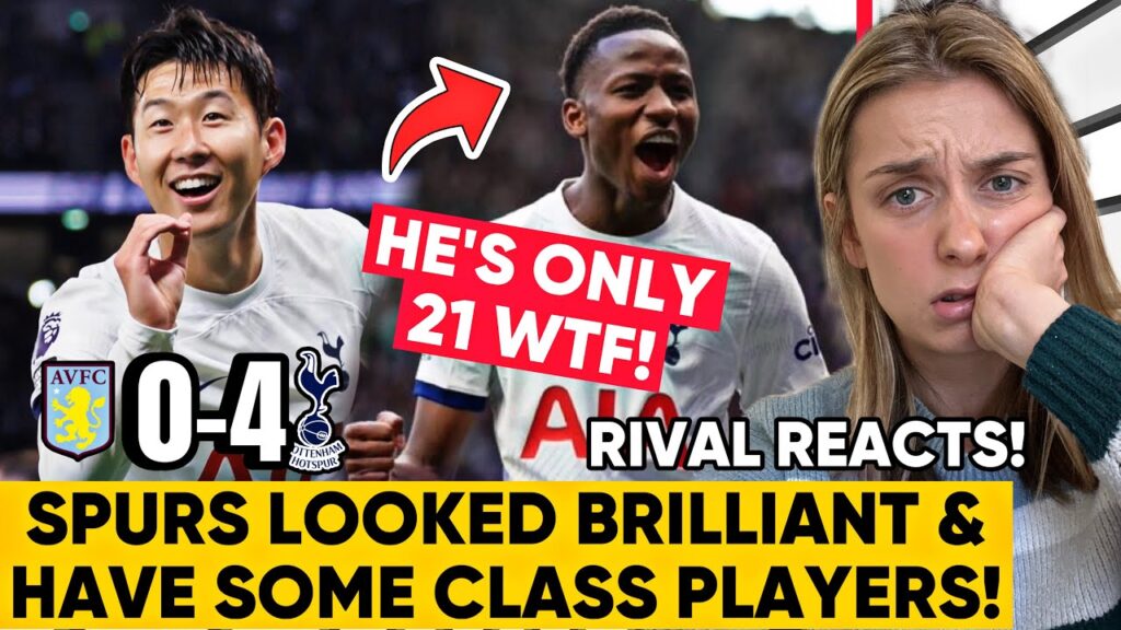 Can’t Lie Son & Sarr are top class! Brennan Johnson Looking Good! Tottenham 4-0 Aston Villa Reaction Can't Lie Son & Sarr are top class! Brennan Johnson Looking Good! Tottenham 4-0 Aston Villa Reaction