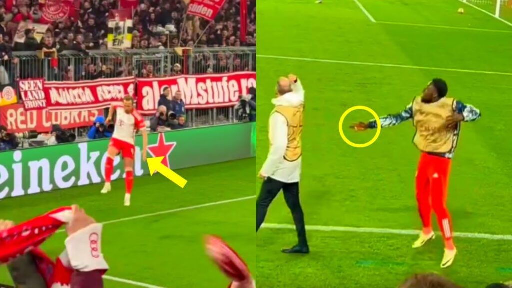 Alphonso Davies Hilariously Imitates Harry Kane's Celebration