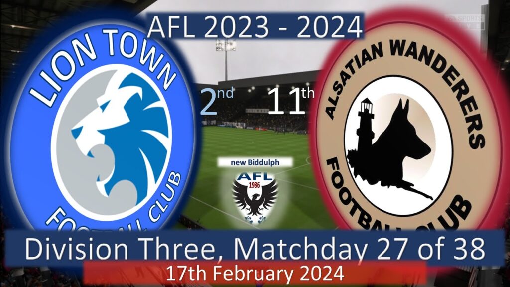 2023 - 2024 Division Three MD27, Lion Town v Alsatian Wanderers