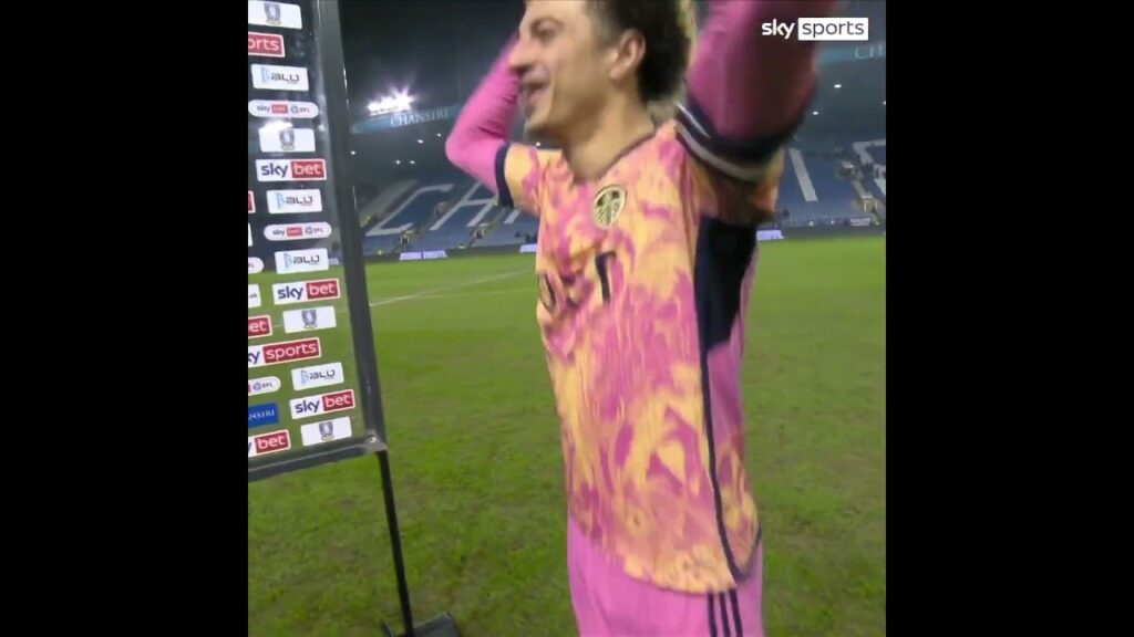 Leeds United’s Ethan Ampadu’s funny reaction to finding out he was the player of the match!