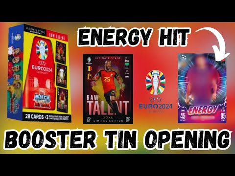 TOPPS MATCH ATTAX EURO 2024 BOOSTER TIN OPENING / ULTIMATE STAGE / RAW TALENT!!