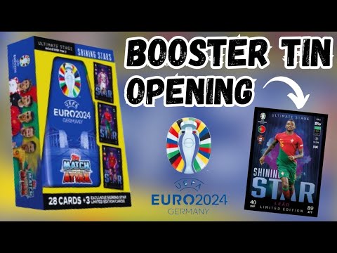 EURO2024 TOPPS MATCH ATTAX BOOSTER TIN OPENING / ULTIMATE STAGE / SHINING STARS
