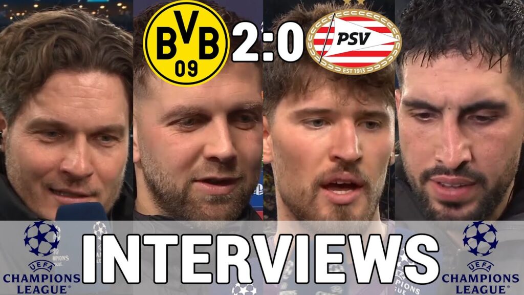 Alle BVB Stimmen nach PSV: Terzic, Füllkrug, Kobel & Can – Interviews | CL | Dortmund 2:0 Eindhoven Alle BVB Stimmen nach PSV: Terzic, Füllkrug, Kobel & Can - Interviews | CL | Dortmund 2:0 Eindhoven
