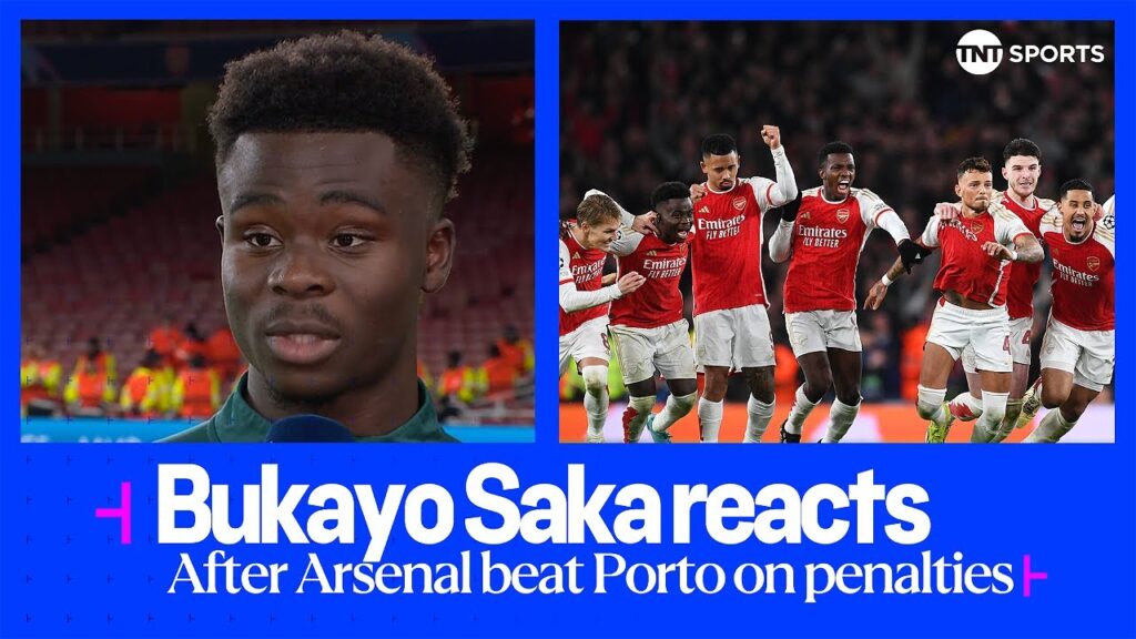 "I'M BUZZING" 😍 | Bukayo Saka OVER THE MOON after Arsenal reach Champions League quarter-final 🔴