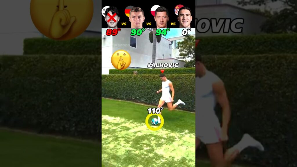 Lee Kang VS T.Kroos VS Lewandowski VS Valhovic 🤯💫 Corner Goal Challenge