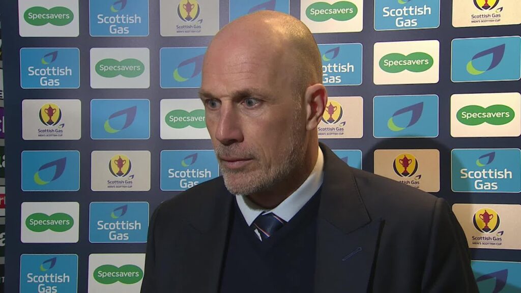 Rangers manager Philippe Clement speaks after 2-0 victory against Hibernian