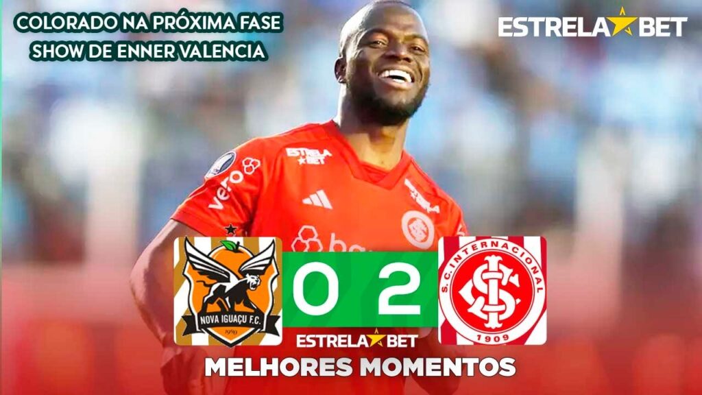 SHOW DE ENNER VALENCIA | Nova Iguaçu 0 x 2 Internacional | Melhores Momentos |  Copa do Brasil 2024