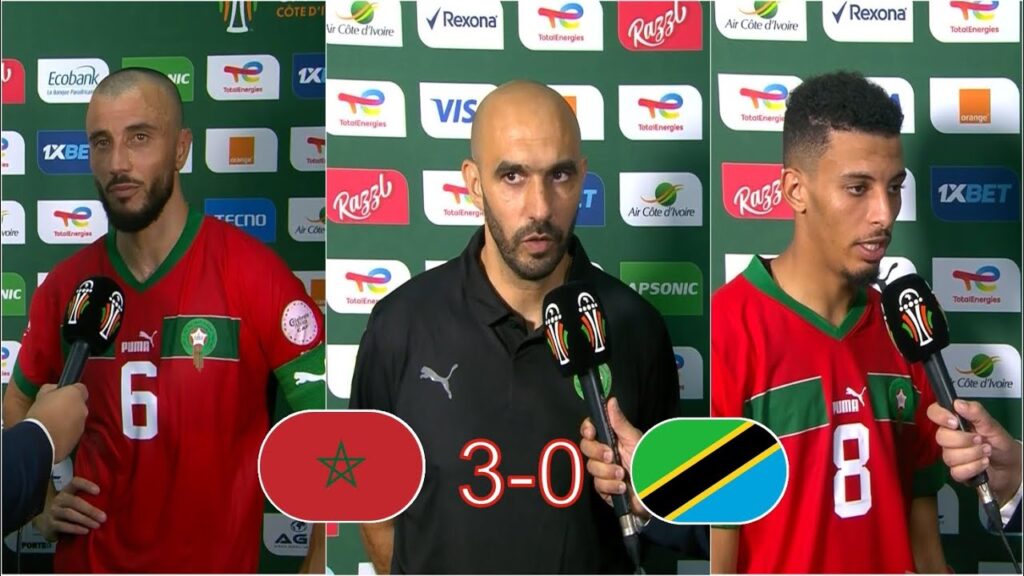 CAN 2023: Réactions de Saiss - Ounahi - Regragui (Maroc 3-0 Tanzanie)