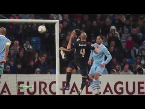 Ouch! Maicon kicks teammate Nicolas Otamendi in the eye