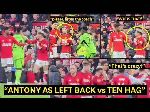 Antony FURIOUS REACTION at TEN HAG as he asked him to play LEFT-BACK for Man United vs Liverpool 😮