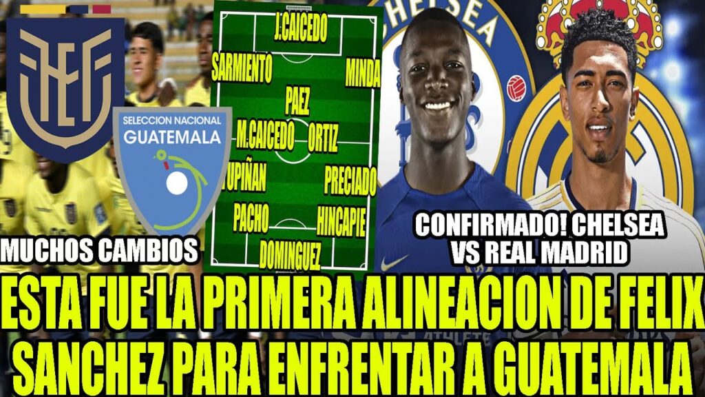 ESTA FUE PRIMERA ALINEACION DE FELIX SANCHEZ PARA ENFRENTAR A GUATEMALA! MOI CAICEDO VS REAL MADRID