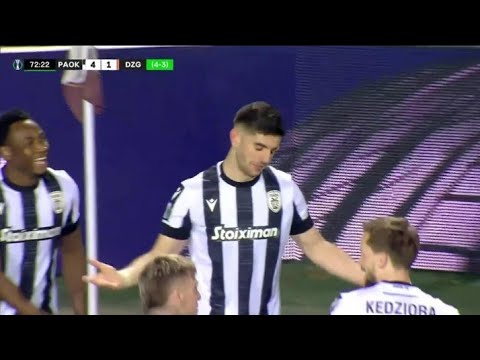 PAOK Thessaloniki vs Dinamo Zagreb 5-1 Konstantinos Koulierakis, Andrija Zivkovic score in win