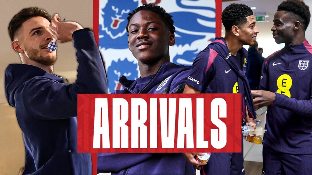 Bellingham & Saka Reunite, Rice Throws 🎯 & Mainoo Gets Called-Up | Arrivals | England