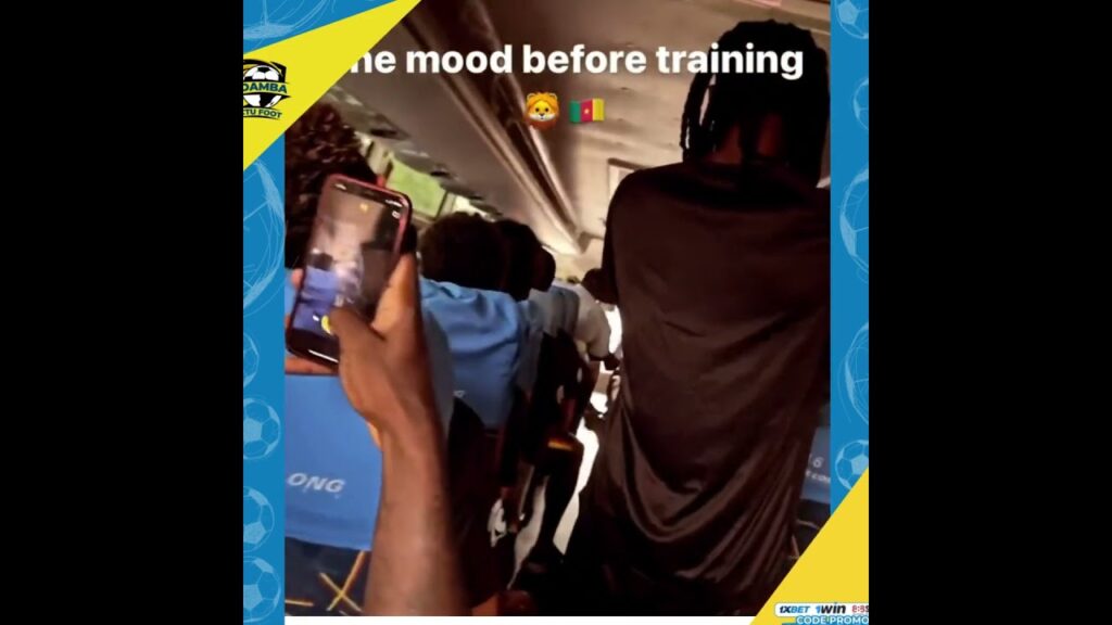 Moment de detente chez les lions avant l'entrainement ;MOUMI NGAMALEU  chef d'orchestre 😂⚽🇨🇲#Ndamba