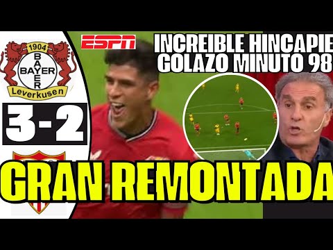 UNA LOCURA AL MIN 98 PIERO HINCAPIÉ DIÓ GOLAZO Y REMONTÓ EUROPA LEAGUE PARTIDAZO CLASIFICÓ SORPRENDE