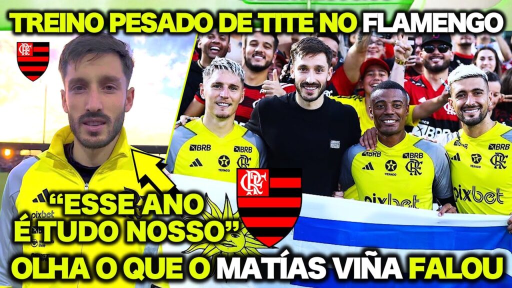 🔥 OLHA O QUE O MATÍAS VIÑA FALOU no seu PRIMEIRO TREINO no FLAMENGO ! "ESSE ANO É TUDO NOSSO" 🏆