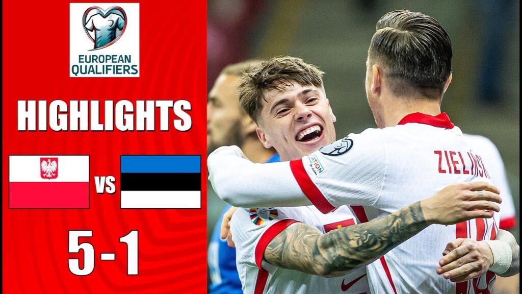 Piotr Zieliński Goal | Poland vs Estonia 5-1 Extended Highlights | UEFA EURO Qualifiers 2024