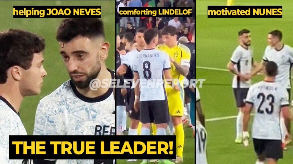 Bruno Fernandes classy reaction after scoring goal and assist vs Sweden | Man Utd News