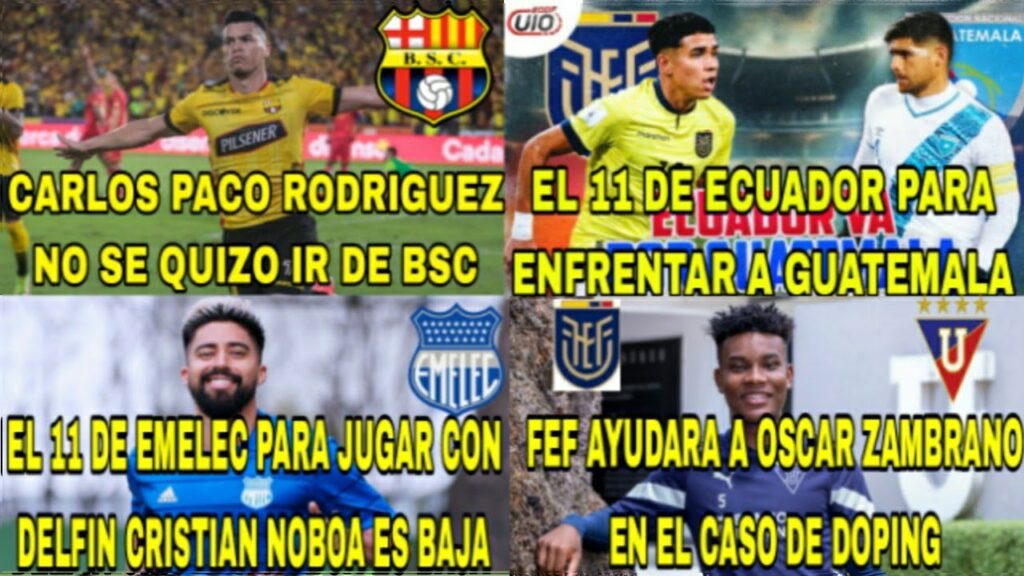 PACO RODRIGUEZ NO SE QUIZO IR DE BSC|EL 11 DE LA TRI PARA HOY|EL11 DE EMELEC PARA HOY NOBOA ES BAJA