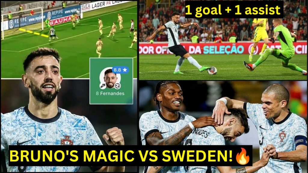 Man United fans Praised Bruno Fernandes after Wonder GOAL and Assist Help PORTUGAL thrash SWEDEN