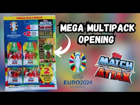 LIMITED EDITION 100 CLUB CARD CHASE IS ON / Match Attax EURO 2024 MEGA- MULTIPACK OPENING!!
