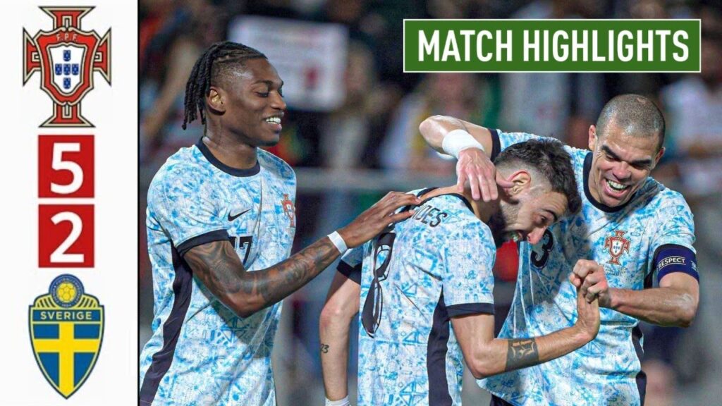 Crazy reactions to Bruno Fernandes goal vs Sweden | Portugal vs Sweden