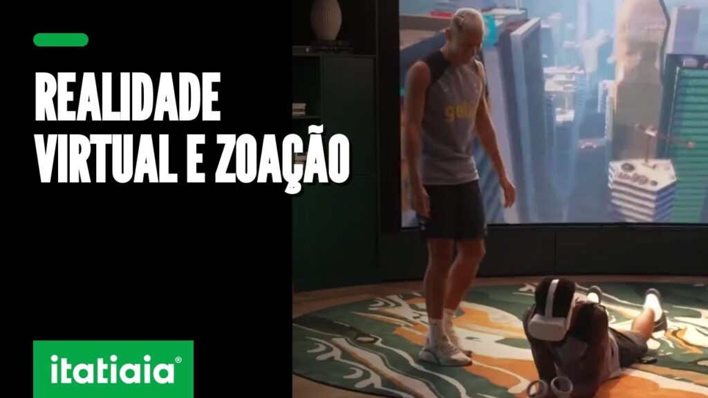 RICHARLISON E EMERSON ROYAL SE DIVERTEM UTILIZANDO EQUIPAMENTO DE REALIDADE VIRTUAL