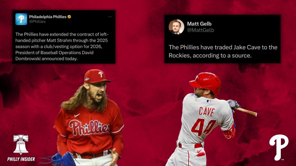 🚨BREAKING: Phillies extend Matt Strahm, trade Jake Cave🚨