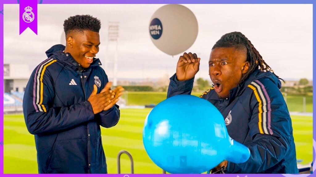 Tchouameni and Camavinga terrified with the Balloon Challenge 😂 | Real Madrid & Nivea Men Tchouameni and Camavinga terrified with the Balloon Challenge 😂 | Real Madrid & Nivea Men