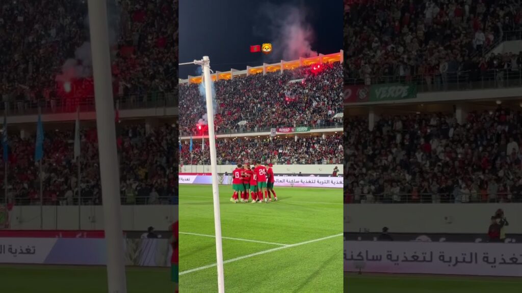 هدف اول للمنتخب الوطني بعد تمريرة رائعة من عطية الله باتجاه سفيان رحيمي وضعها مدافع أنغولا في الشباك