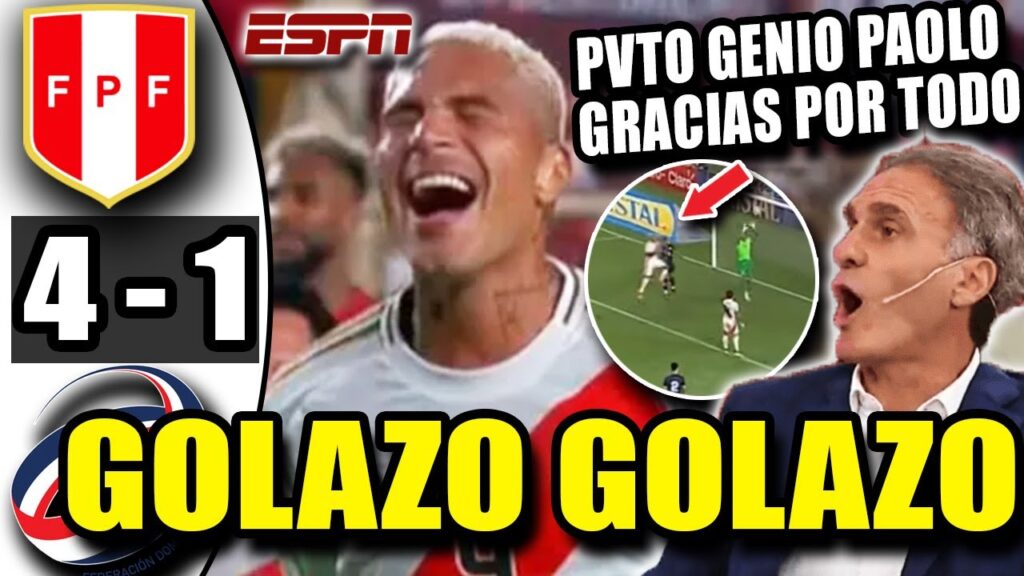 CONMOVEDOR GOLAZO DE PAOLO GUERRERO EN GOLEADA PERÚ 4-1 REPUBLICA DOMINICANA AMISTOSO INTERNACIONAL