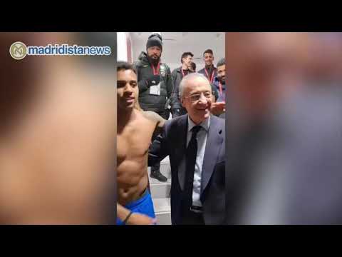 Florentino Perez meets with Vinicius, Rodrygo and Endrick after Spain vs Brazil