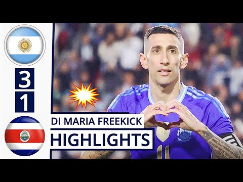 🔵Argentina vs Costa Rica (3-1) HIGHLIGHTS: Di Maria Free-kick vs Navas! Allister Lautaro Goals