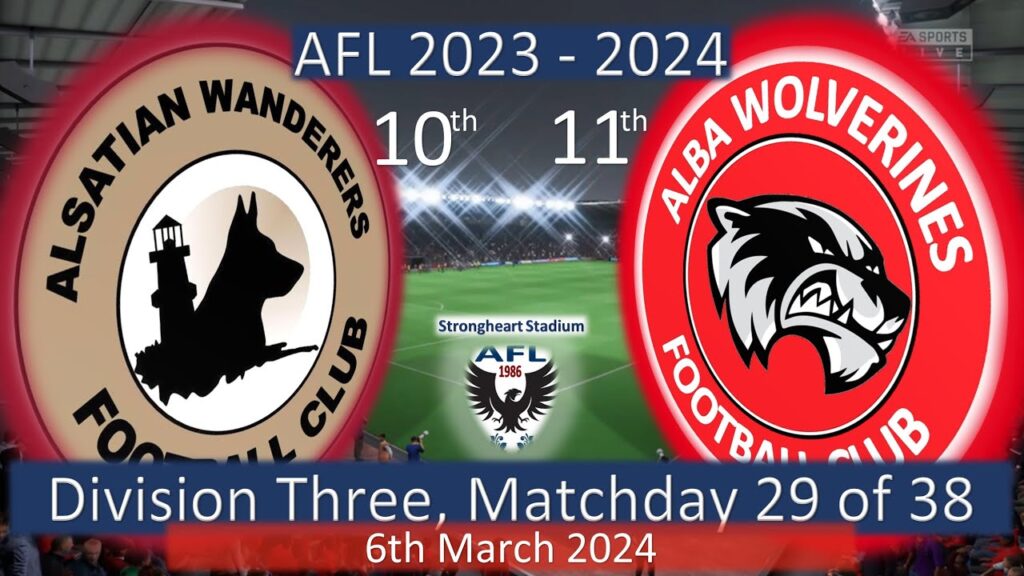 2023 - 2024 Division Three MD29, Alsatian Wanderers v Alba Wolverines