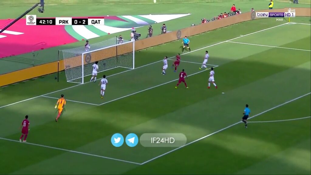 هدف المنتخب القطري الثالث ضد كوريا الشمالية  (خوخي بوعلام)🎥⚽