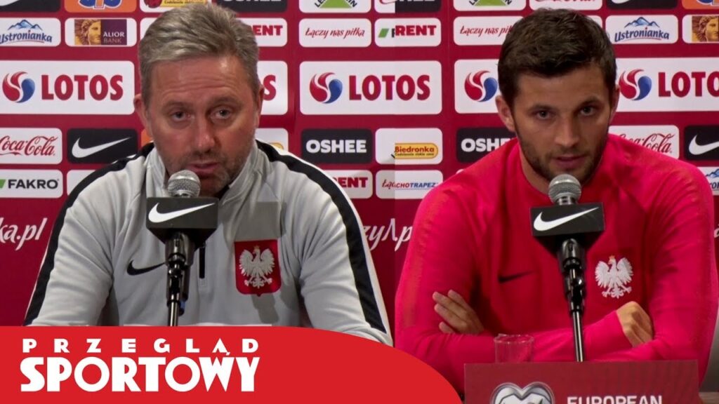 Jerzy Brzęczek i Bartosz Bereszyński przed meczem Polska - Macedonia Północna